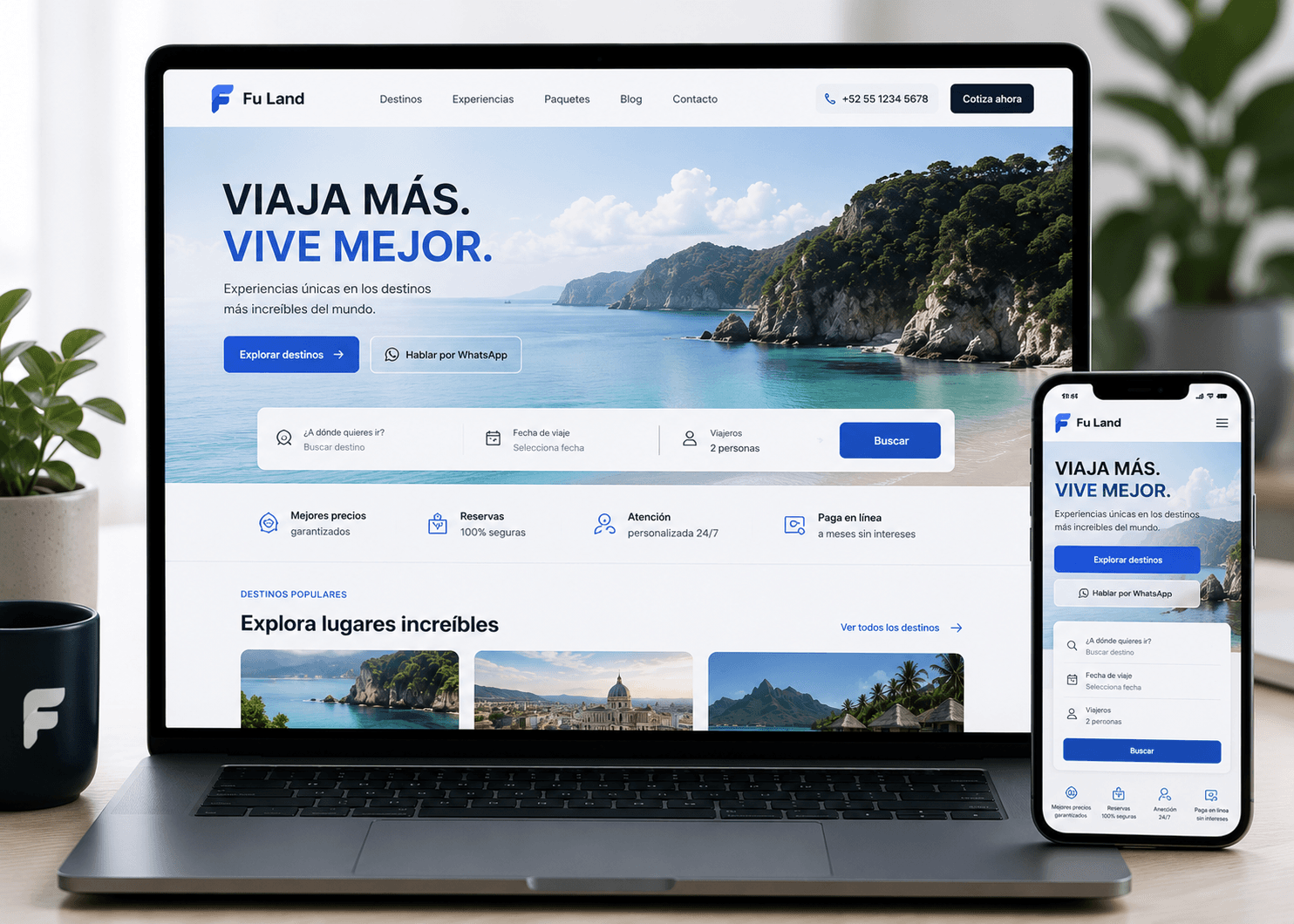Sitio web diseñado para conversión